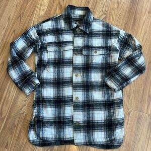 Banana Republic Flannel Shirt Coat US Small NWOT